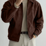 Men Brown Button Down Full Sleeve Jacket
