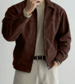 Men Brown Button Down Full Sleeve Jacket