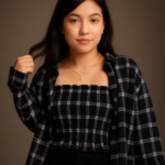 latest trending classic check shirt and top for woman and classic check shirt and top for kids girl's casual shirt and casual top for girl's and woman's