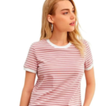 Dream Beauty Fashion Women's Half Sleeve Round Neck Printed Fitted Tee -23" Inches (Heena-Top)