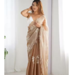 Embellished Floral Sequinned saree with jimy choo saree