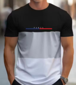 Men's Color Block Pattern Fashion Crew Neck Short Sleeve Quality T-shirt for all seasons - Image 2