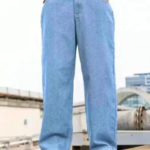 Sky Blue Straight Fit Bottom