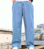 Sky Blue Straight Fit Bottom