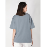 CHKOKKO Oversized Round Neck Drop Shoulder Printed Polyester Half Sleeves T-Shirt for Women - Image 2