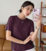 New Stylish Trendy korean Partywear T-shirt For Summer Wear. Short Sleeve T-shirt Attractive design For Girl's & Woman - Image 2