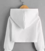 Grils Women's Trendy Design Crop T shirt for Women with Hood. Perfect woman Crop Top for daily Wear! - Image 2