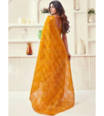 SAREEZAA Women's Cotton Printed Saree with Zari Stripe and Unstitched Blouse Piece - Image 2