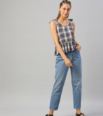 Chimpaaanzee Women Striped Viscose Ruffled Top - Image 2