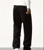 BLACK BAGGY STRIGHT FIT JEANS02 - Image 4