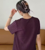 New Stylish Trendy korean Partywear T-shirt For Summer Wear. Short Sleeve T-shirt Attractive design For Girl's & Woman - Image 3