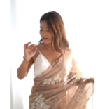 Embellished Floral Sequinned saree with jimy choo saree - Image 3