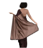 Women’s Cotton Solid Saree with Matching Blouse Piece,HND_SR_374 - Image 3