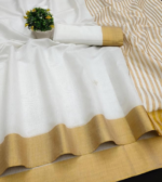 Women's Trendy Cotton Silk Saree with Blouse Material || Pongal Special South Indian kerala Saree With Blouse Piece - Image 3