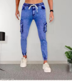 New Cargo Jeans Mens Sky blue colour - Image 3