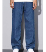 VELTICK Men Loose Fit Mid Rise Dark Blue Jeans Comfortable and Stylish Denim - Image 3