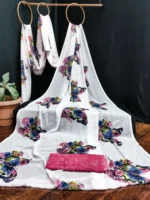 ANAND SAREES Georgette Printed Regular Saree With Unstitched Blouse Piece ( Pink ) - Image 2