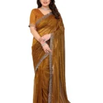 ANAND SAREES Net Solid Ilkal Saree With Unstitched Blouse Piece ( Yellow )