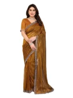 ANAND SAREES Net Solid Ilkal Saree With Unstitched Blouse Piece ( Yellow )