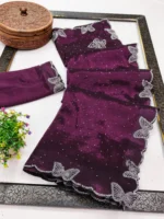 ANAND SAREES Net Solid Regular Saree With Unstitched Blouse Piece ( Pink )