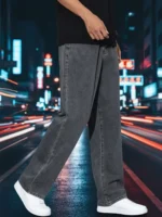 ANGERHOOD Straight Solid Men's Jeans - Grey ( Pack of 1 ) - Image 3