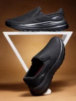 ASIAN SUPERWALK-19 Black Men's Sports Running Shoes