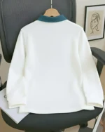 AUSK Men Cotton Blend Regular Fit Striped Polo T Shirt ( Blue ) - Image 2