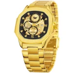 Abrexo Gold Stainless Steel Analog Men's Watch - Image 3
