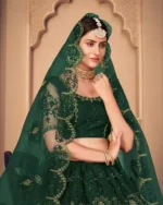 CELEBRITY ZONE Women's Net Semi Stitched Fish Cut Lehenga Choli - Image 2