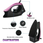 CHARTBUSTERS MJ PURPLE Black 1000 watt Dry Iron - Image 3