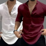 COMBRAIDED Cotton Blend Regular Fit Self Design Full Sleeves Men's Casual Shirt - Multicolor 11 ( Pack of 2 )