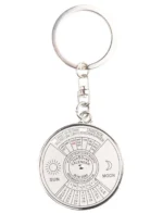 RAVARIYA GRAPHICS Calendar Compass Metal Keychain for Car Bike Men Women Keyring (Silver) - Image 2