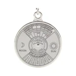 RAVARIYA GRAPHICS Calendar Compass Metal Keychain for Car Bike Men Women Keyring (Silver)