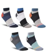 Dollar - Cotton Men's Striped Multicolor Ankle Length Socks ( Pack of 5 )