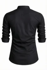 FABPLANET Polyester Regular Fit Printed Full Sleeves Men's Casual Shirt - Black ( Pack of 1 ) - Image 3