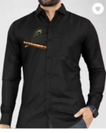 FABPLANET Polyester Regular Fit Printed Full Sleeves Men's Casual Shirt - Black ( Pack of 1 ) - Image 2