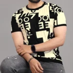 FABRIPPLE Polyester Regular Fit Printed Half Sleeves Men's Round T-Shirt - Multicolor ( Pack of 1 )