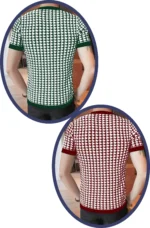 FABRIPPLE Men Polyester Regular Fit Self Design T-Shirt ( Multicolor ) - Image 2