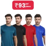 FTX Pack of 4 Polyester Regular Fit Men's T-Shirt ( Multicolor )