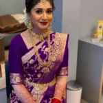 Gazal Fashions Banarasi Silk Woven Saree With Unstitched Blouse Piece ( Purple )