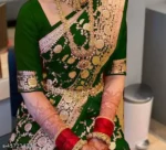 Gazal Fashions Banarasi Silk Woven Saree With Unstitched Blouse Piece ( Green ) - Image 2