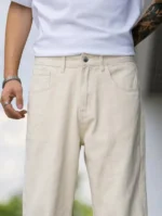 Generic RAZA FASHION Straight Solid Men's Jeans - White ( Pack of 1 ) - Image 2