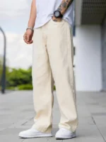 Generic RAZA FASHION Straight Solid Men's Jeans - White ( Pack of 1 ) - Image 4