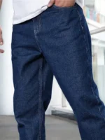 Gazal Fashions Clean Look Men's Jeans - Dark Blue ( Pack of 1 ) - Image 4