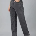 Gazal Fashions Straight Solid Men's Jeans - Charcoal ( Pack of 1 )