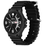 HMTr Black Silicon Analog Men's Watch