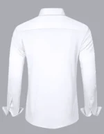 JENY FASHION 100% Cotton Regular Fit Solids Full Sleeves Men's Casual Shirt - White ( Pack of 1 ) - Image 2