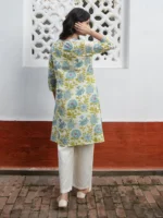Janasya Women's Cotton Tunic ( Off White ) - Image 3