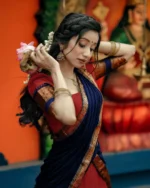 SHREE SANT SAREES Women Jacquard Straight Cut Unstitched Lehenga Choli ( Multicolor ) - Image 2