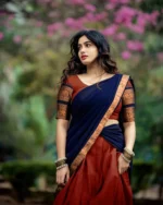 SHREE SANT SAREES Women Jacquard Straight Cut Unstitched Lehenga Choli ( Multicolor ) - Image 4